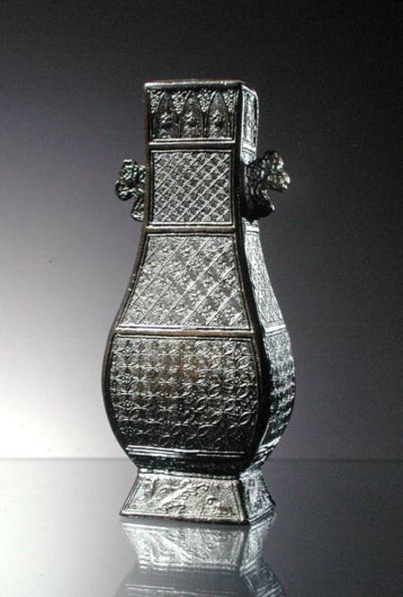 Hu Vase, decorated with diaper bands and handles in the form of clouds from Chinese School