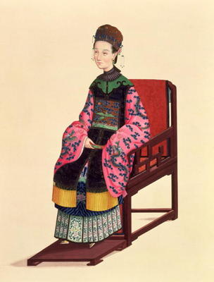 Portrait of a Tartar Woman (w/c) from Chinese School, (19th century)