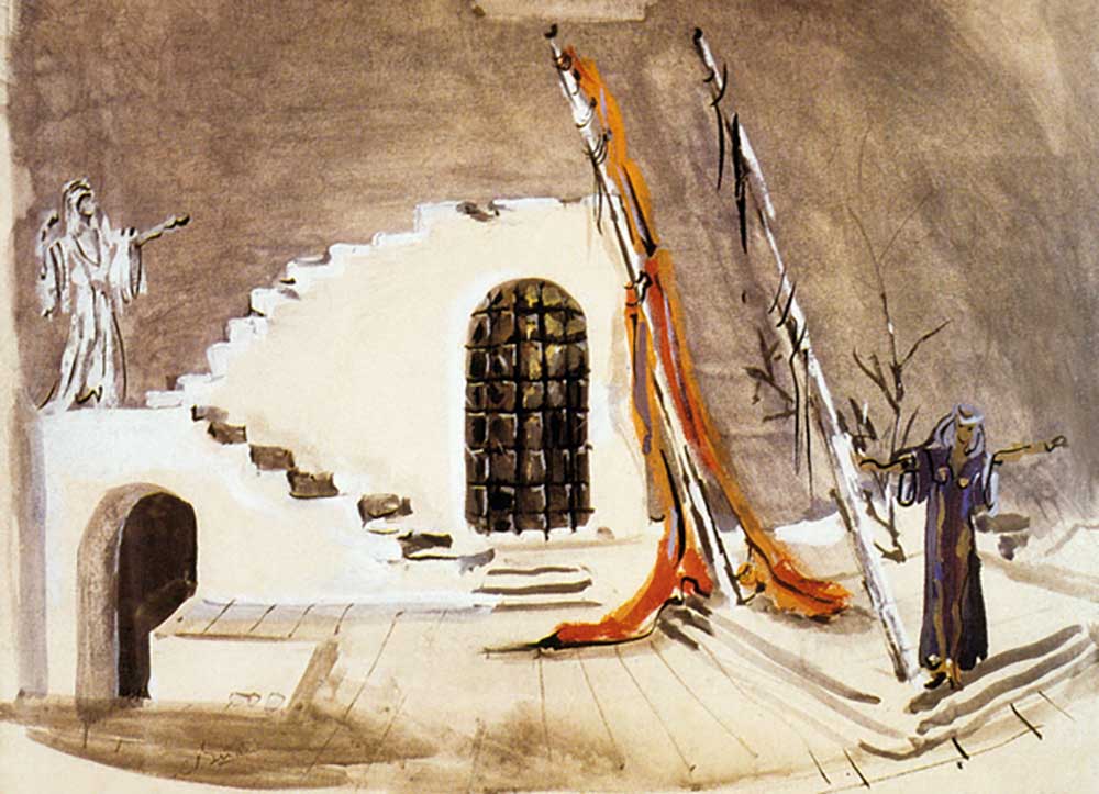 Set design for Sodom and Gomorrah, by Jean Giraudoux, 1943 from Christian Berard
