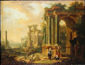 Landscape with Ancient Ruins and a Column