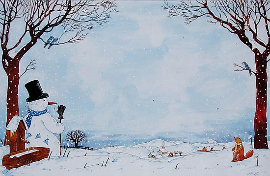 Snowman Under the Tree, 1993 (w/c on paper)  from Christian  Kaempf