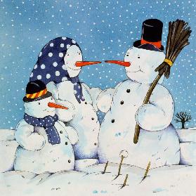The Snowman Family, 1997 (w/c on paper) 