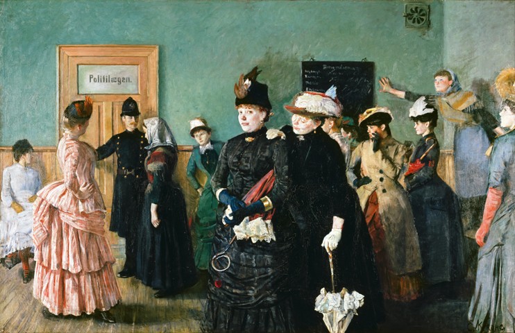 Albertine at the Police Doctor's Waiting Room from Christian Krohg
