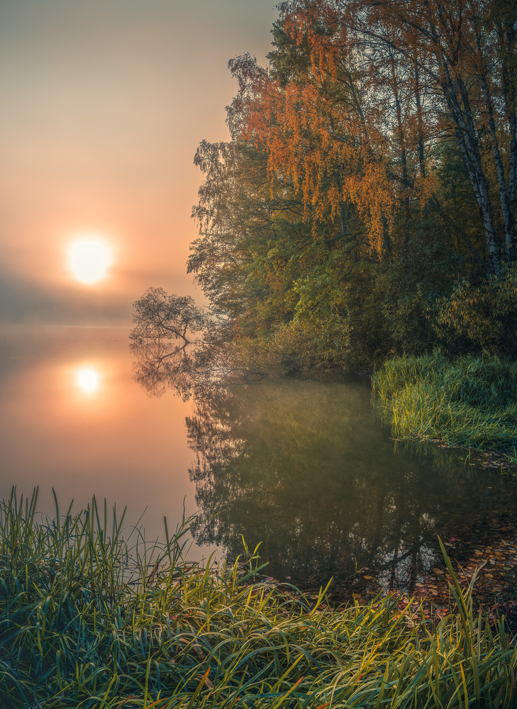 Foggy fall lake from Christian Lindsten