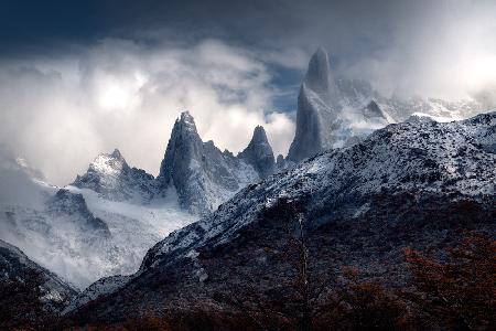 Fitz Roy covered in clouds