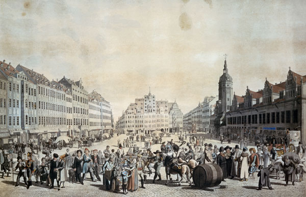 Leipzig , Market from Christian Gottfried Heinrich Geißler