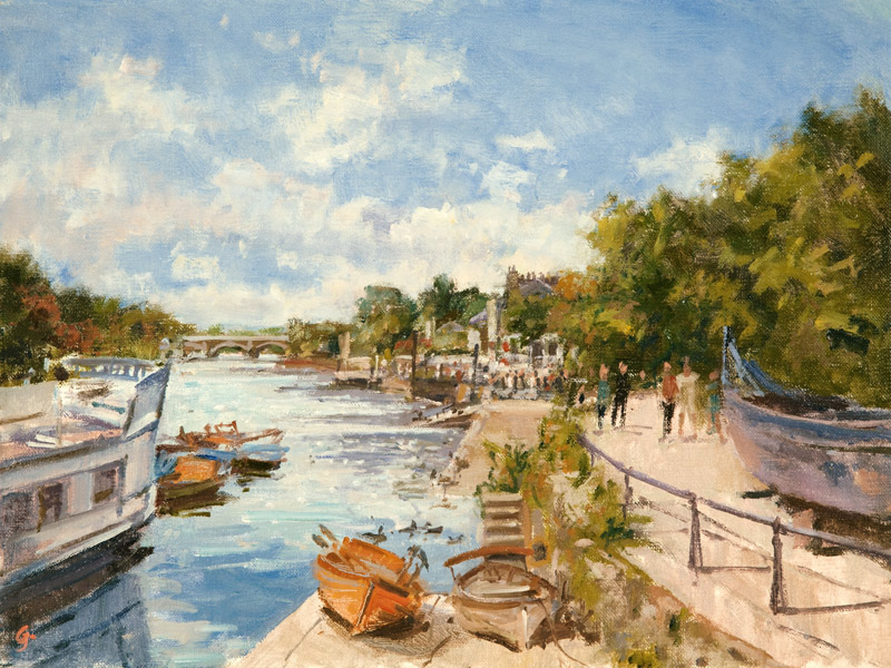 The Thames at Richmond from Christopher  Glanville