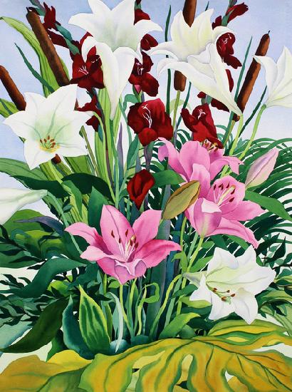 Lilies and Bullrushes