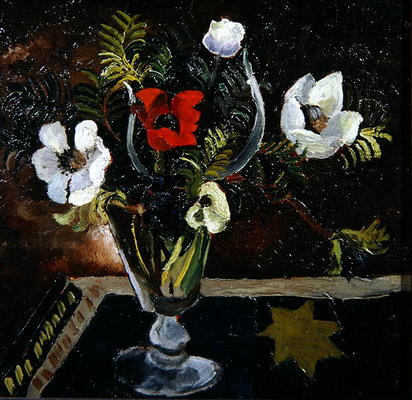 Anemones in a Glass (oil on canvas) from Christopher Wood
