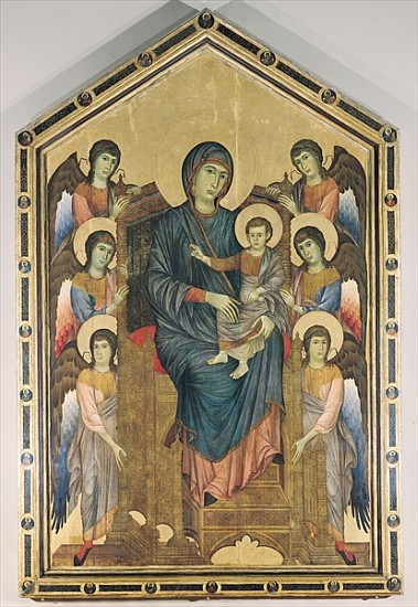 The Virgin and Child in Majesty surrounded by Six Angels, c.1270 from giovanni Cimabue