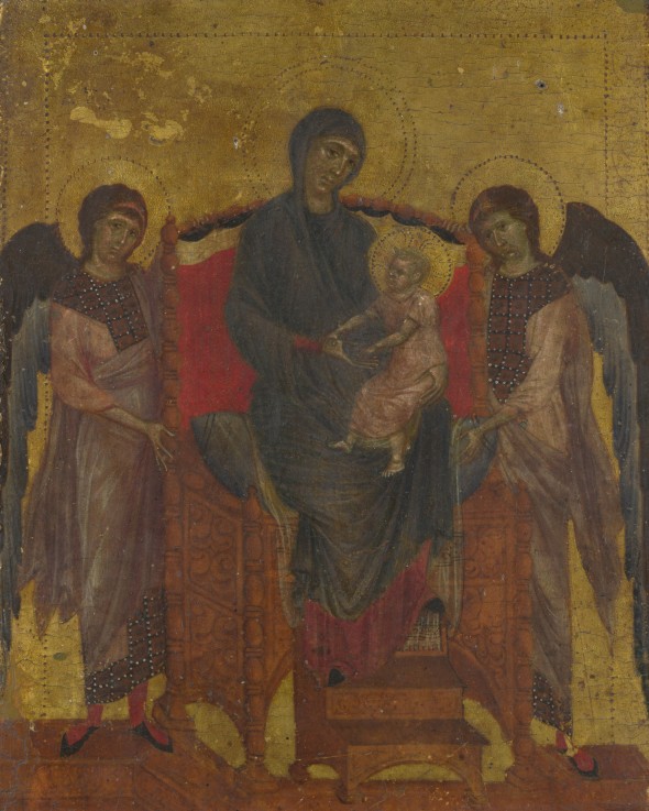 The Virgin and Child Enthroned with Two Angels from giovanni Cimabue