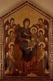 Madonna sitting enthroned, surround of six angels from giovanni Cimabue