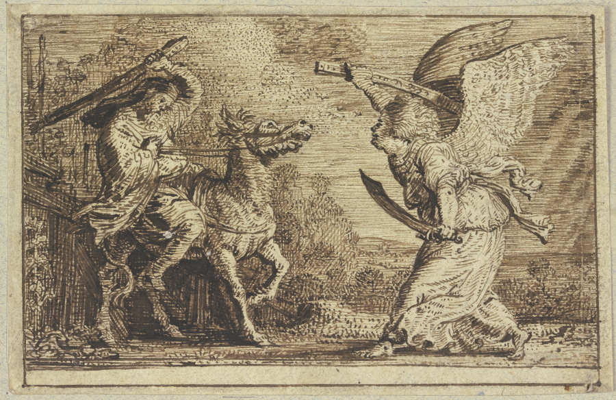 Der Engel erscheint Bileam from Claes Cornelisz. Moeyaert