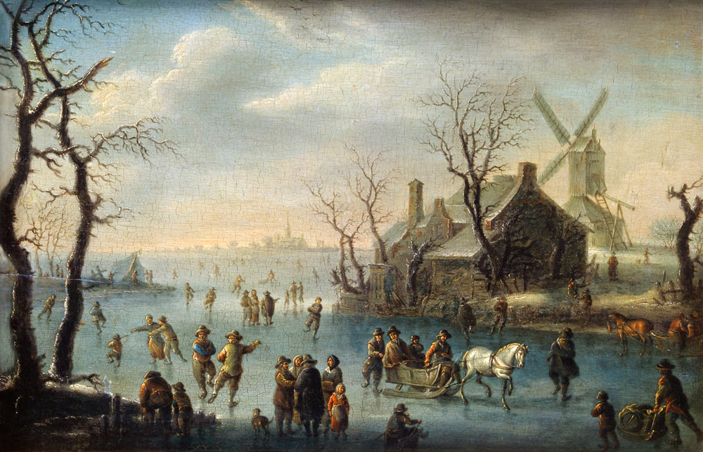 Ice skaters from Claes Molenaer