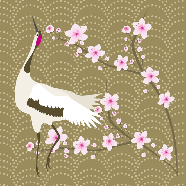 The Cherry Blossom and the Crane from Claire Huntley