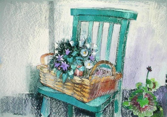 Campanulas and Daisies (pastel on paper)  from Claire  Spencer