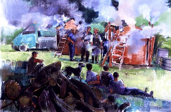 The Charcoal Burners, Wyre Forest (pastel on paper)  from Claire  Spencer