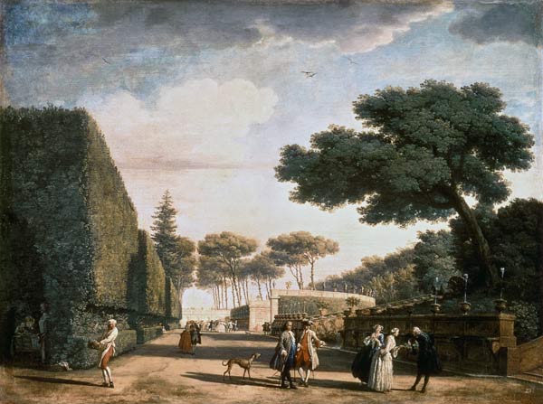View in the Park of Villa Pamphili from Claude Joseph Vernet