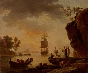 Seegestade with ships from Claude Joseph Vernet