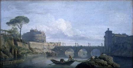 View of the Bridge and Chateau of St. Angelo, Rome from Claude Joseph Vernet