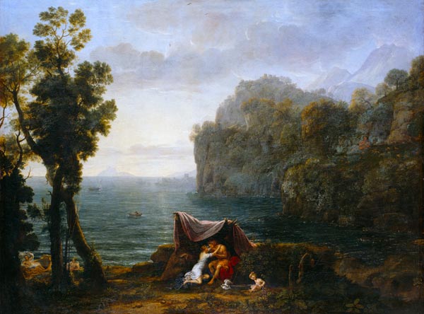 Coastal landscape with Acis and Galatea. from Claude Lorrain