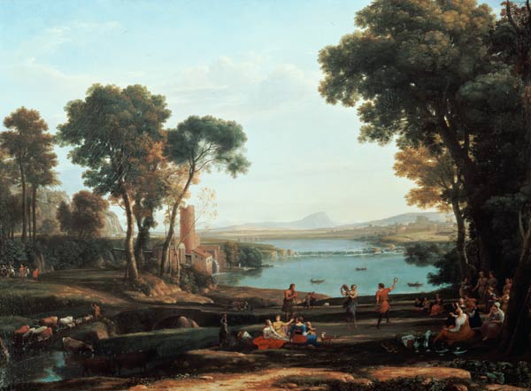 Landscape with the wedding of Isaak and Rebekka from Claude Lorrain