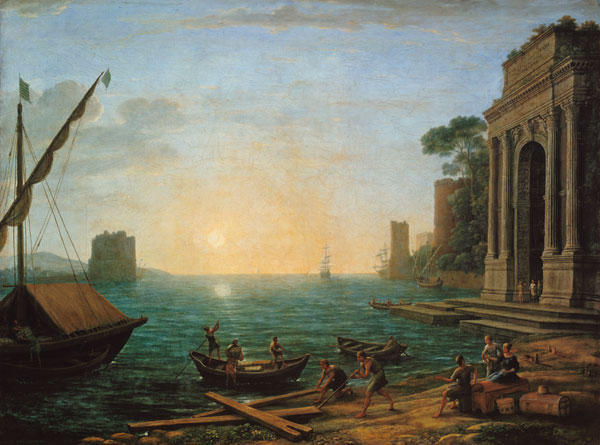 Seaport for the rising of the sun from Claude Lorrain