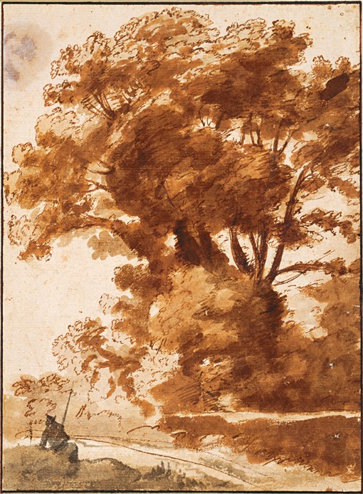 Group of Trees and Resting Sheperd from Claude Lorrain