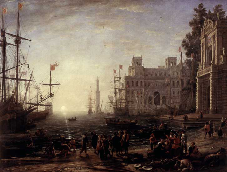Harbour with Villa Medici from Claude Lorrain