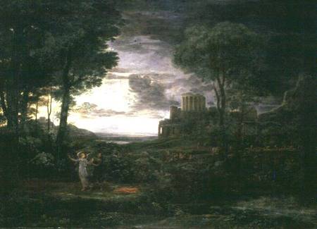 Landscape with Jacob Wrestling with the Angel, or Night from Claude Lorrain