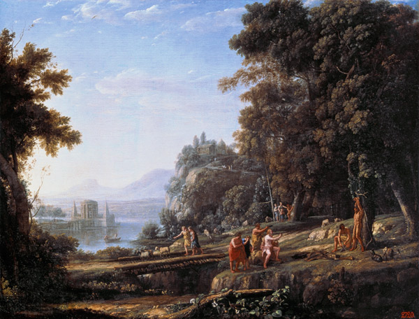 Countryside with Apollo and Marsyas. from Claude Lorrain