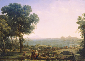 Die Schlacht zwischen Maxentius und Consta auf der Brücke from Claude Lorrain