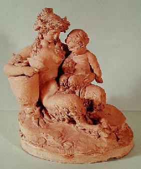 Female faun with her child