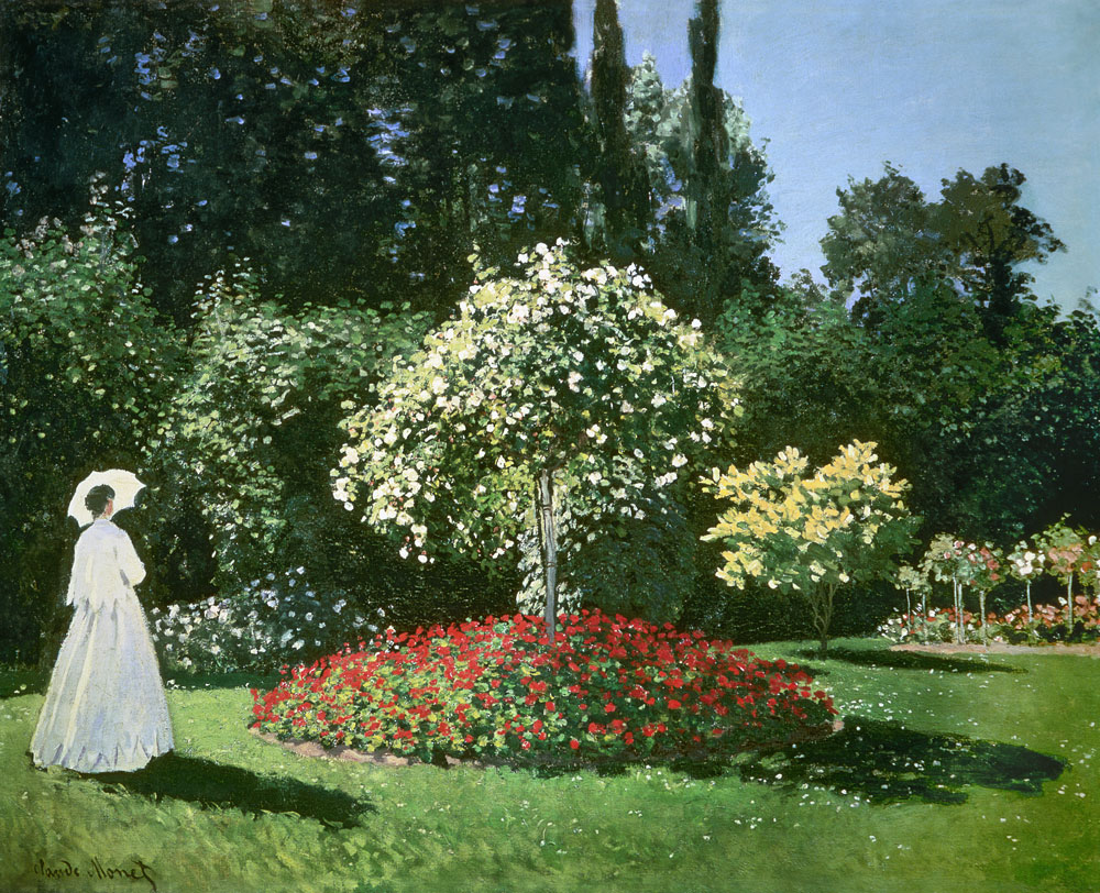 Lady in the garden from Claude Monet