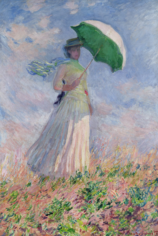 Woman with an umbrella (Susanne Hoschedé) from Claude Monet