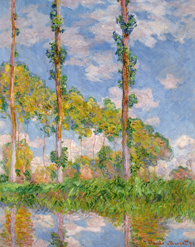 Poplars in the Sun from Claude Monet