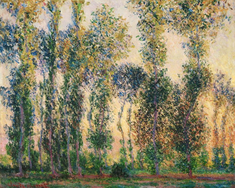 Poplars at Giverny from Claude Monet