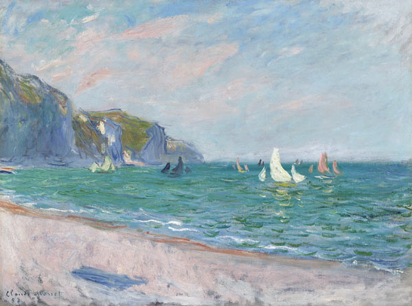 Bateaux devant les falaises de Pourville from Claude Monet