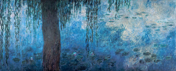 Rechtes Drittel des Seerosenbildes im Musée d`Orangerie, Südwand from Claude Monet