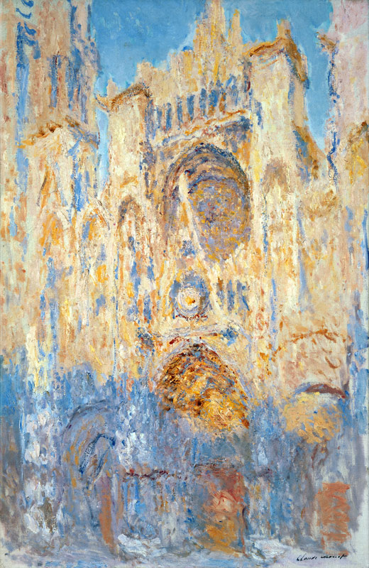 The cathedral of Rouen by sunset from Claude Monet