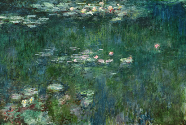 Waterlilies: Green Reflections, central section from Claude Monet