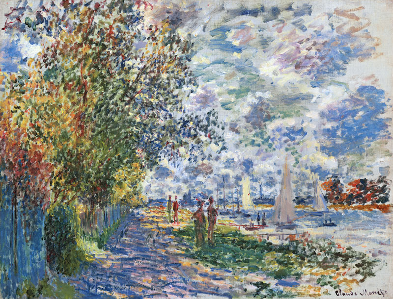 The Riverbank at Gennevilliers from Claude Monet
