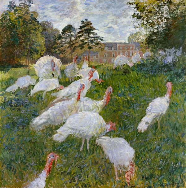 The Turkeys at the Chateau de Rottembourg, Montgeron from Claude Monet