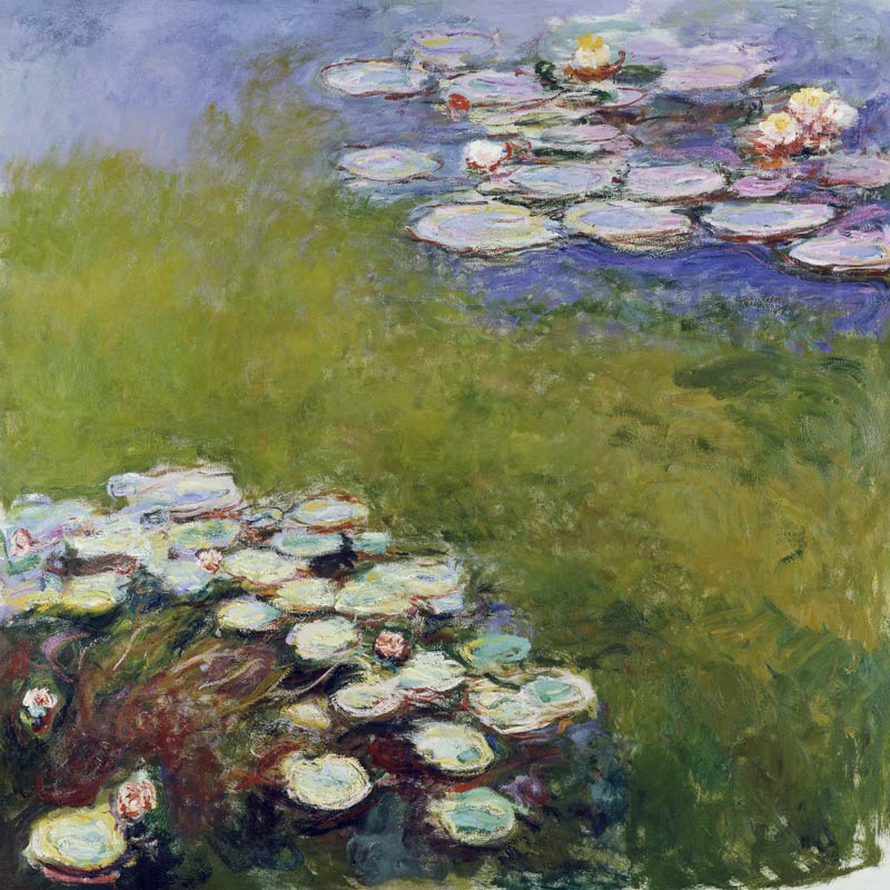 Waterlilies, Harmony in Blue from Claude Monet