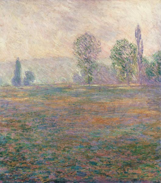 Meadow countryside at Giverny in the morning light. from Claude Monet