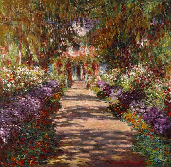 Avenue in Giverny or Garden Path at Giverny from Claude Monet