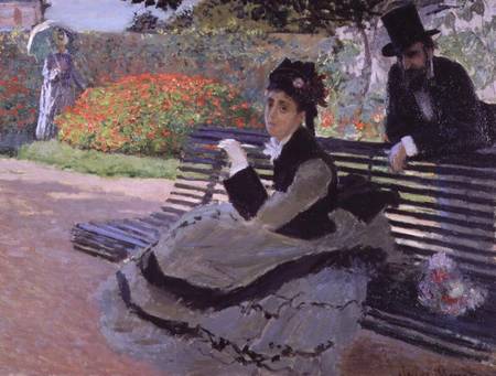 Madame Monet on a Garden Bench from Claude Monet