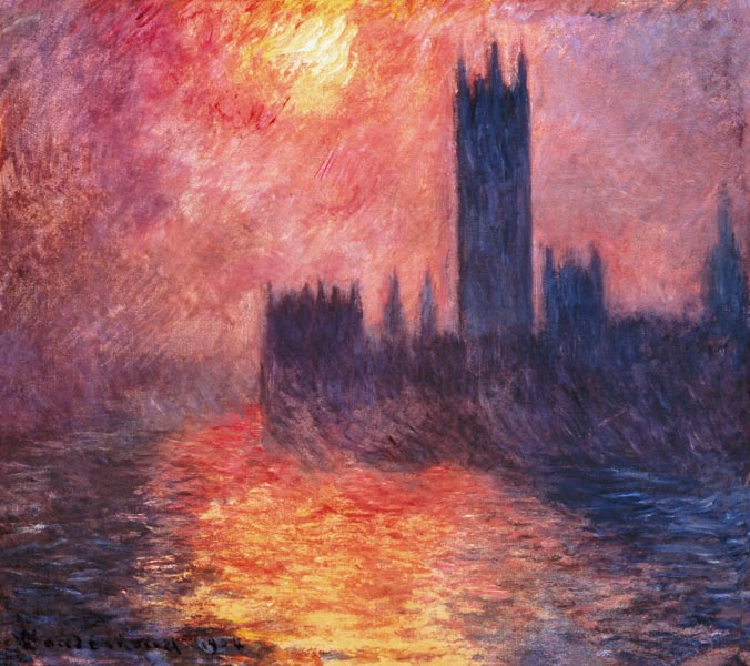The Houses of Parliament, Sunset from Claude Monet