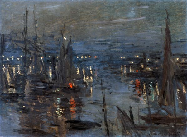 Evening atmosphere in the port of Le Havre from Claude Monet