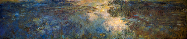 Le pool aux nymphéas, triptych from Claude Monet